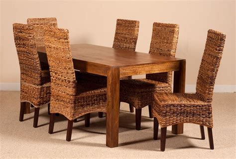 Catalina Rattan 6 Seater Dining Set Satara Table Rattan Dining