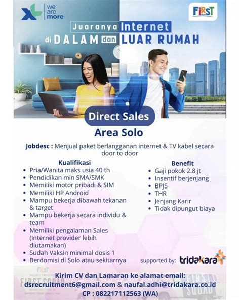 Lowongan Kerja Mei Direct Sales Internet Tridakara Di Solo Info