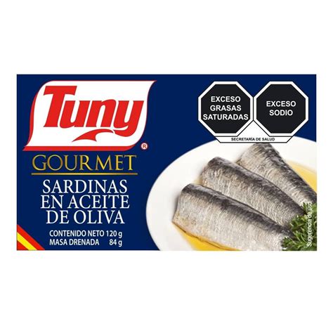 Sardinas Tuny Gourmet En Aceite De Oliva 120 G Bodega Aurrera