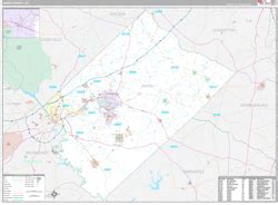 Aiken County SC Wall Map Basic