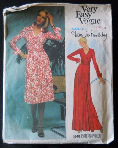 Vintage Vogue Sewing Pattern Diane Von Furstenberg Wrap Dress