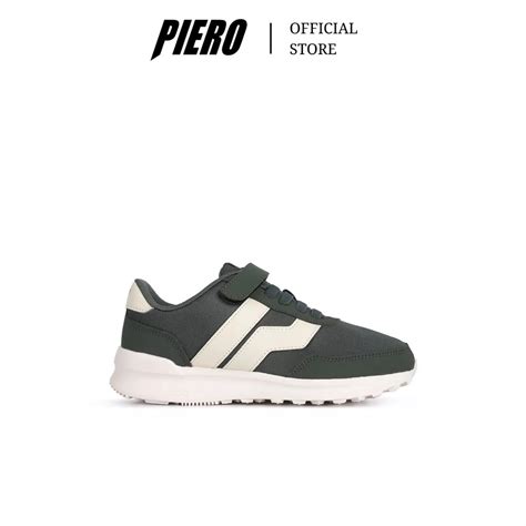 Jual Piero Sepatu Sneakers Anak City Core Big Logo Jr Olive Pale Lime