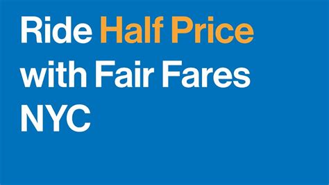 Ride Half Price With Fair Fares NYC YouTube