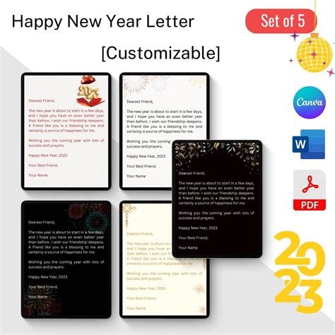 Happy New Year Letter Sample with Examples [Word]