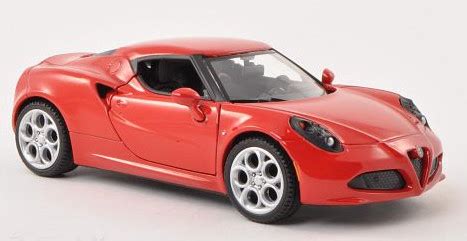 Alfa Romeo 4C (red) - Die-cast model - MotorMax 79320