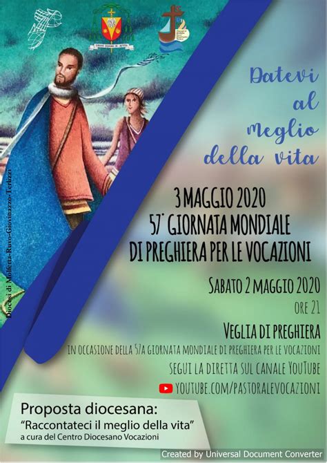 57 Giornata Mondiale Di Preghiera Per Le Vocazioni Diocesi Di