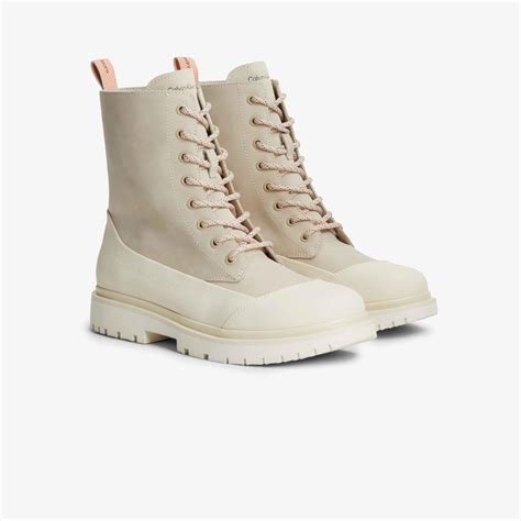 Calvin Klein Chunky Combat Laceup Rub Bej Kadın Bot Kadin Bot And Çizme