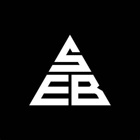 seb triangle letter logo design  triangle shape seb triangle logo