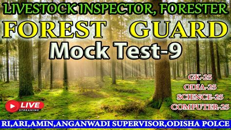 Osssc Forest Guard Forester Mock Test Livestock Inspector Mock