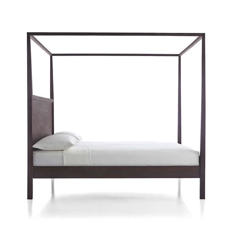 Keane Espresso Wood King Canopy Bed Reviews Crate And Barrel