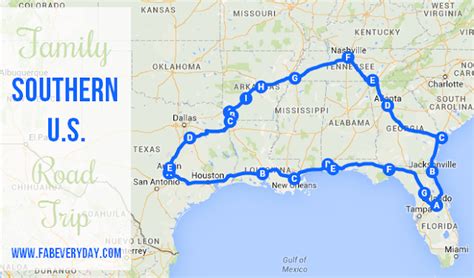 Southern USA Road Trip Route and Recommendations - Fab Everyday