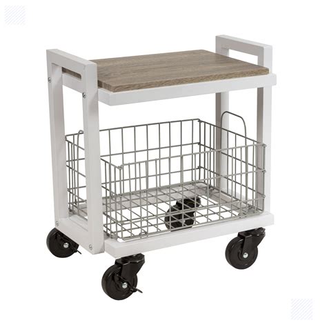 Winston Porter 2 Tier Cart Interchangeable Baskets And Shelves Wayfair