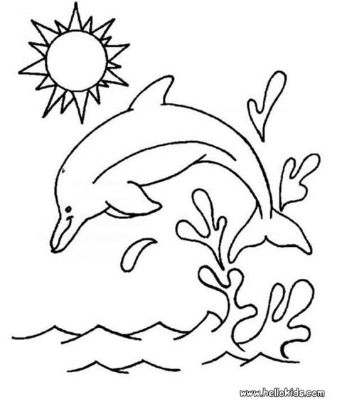 Happy dolphin coloring pages - Hellokids.com