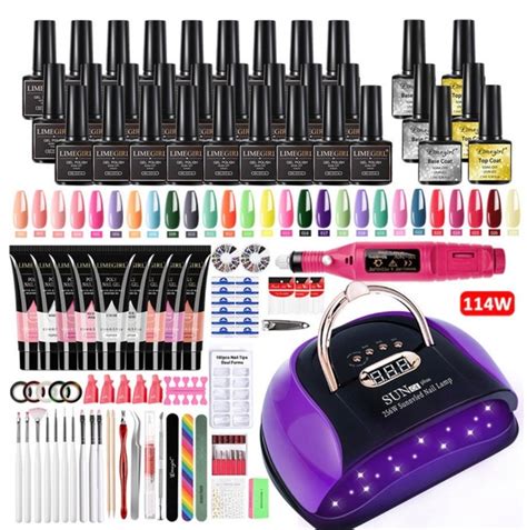 nail art kit acrylic nail kit  nail extension set nail gel quick