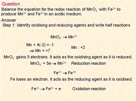 How To Balance Chemical Equation In Acidic Medium Tessshebaylo