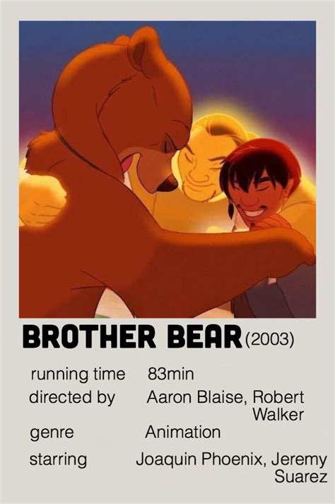 brother bear polaroid poster | Old disney movies, Best movie posters ...