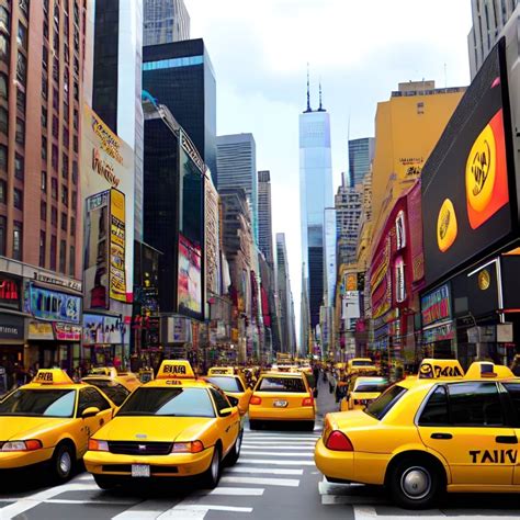 Ikonen der Straßen New Yorks Eine Hommage an Gelben Taxis