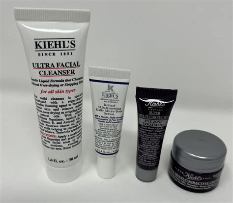 Kiehls Skin Care Travel Set Ultra Facial Cleanser Retinol Eye