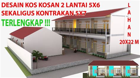 DESAIN KOS KOSAN 5 X 6 M KONTRAKAN 5 X 7 M Kamar Mandi Dalam