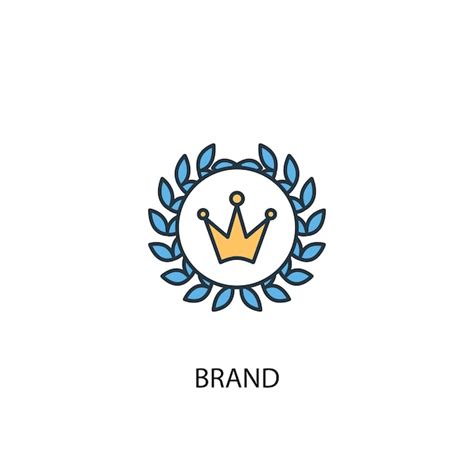 Premium Vector Brand Concept 2 Colored Line Icon Simple Yellow And