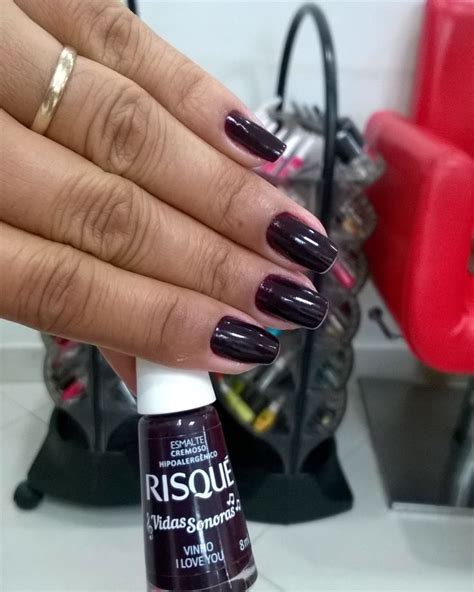 Vinho I Love You risqué vidassonoras Esmalte Unhas Manicure