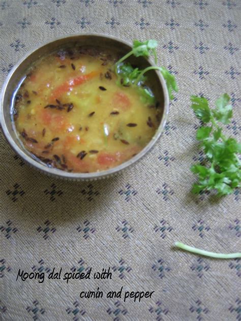 Spicy Foood Moong Dal Soup With Cumin And Pepper