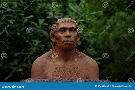 Skulptur Des Neandertalers Redaktionelles Stockfotografie Bild Von