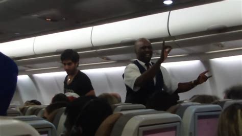 South African Flight Attendant Dancing For New Year On Airplane Youtube