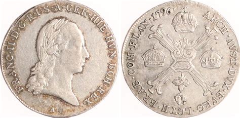 Österreich 1 4 Kronentaler 1796 A Franz II I 1792 1835 Sehr schön