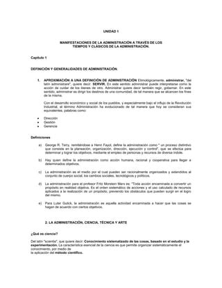 Introducción a la admón unidad 1 PDF