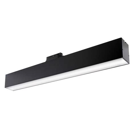 Foco Led Para Carril Lineal Track Negro W Trifasico Cct Ledtone