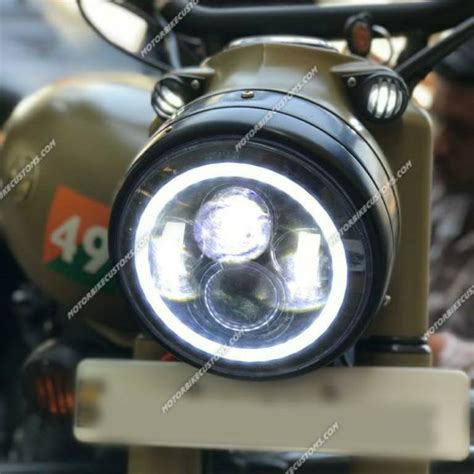 55 Watts Led Headlight For Royal Enfield Motorbikecustoms