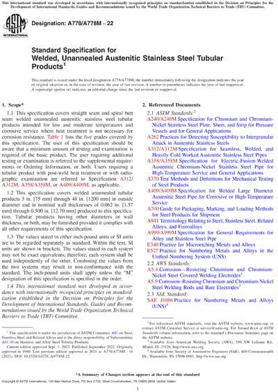 Astm A A M Standard Specification For Welded Unannealed