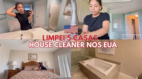 MINHA ROTINA COMO HOUSE CLEANER NOS ESTADOS UNIDOS LIMPEI 5 CASAS