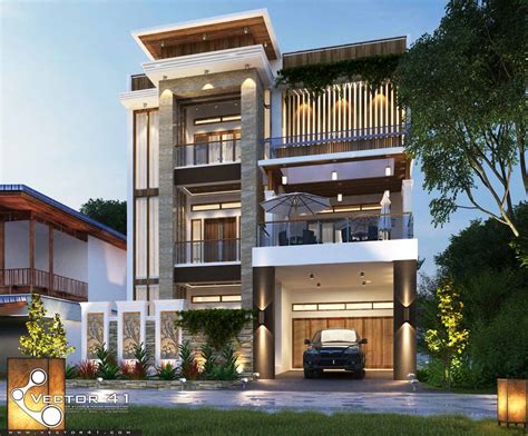 Desain Rumah Lantai Mr Fitri Medan Vector Arsitek