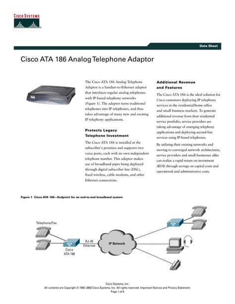 Cisco Ata Analog Telephone Adaptor