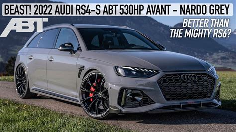 WORLD PREMIERE! NEW 2022 AUDI RS4-S AVANT ABT 530HP IN NARDO GREY ...