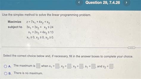 Solved Use The Simplex Method To Solve The Linear Chegg