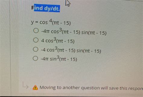 Solved Find Dy Dt Y Cos Mit O Cos Tt Chegg