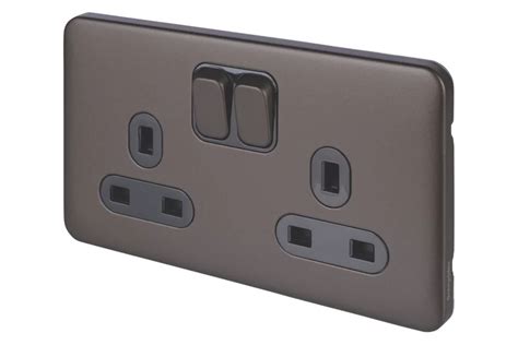 Schneider Electric Lisse Deco A Gang Dp Switched Plug Socket Mocha