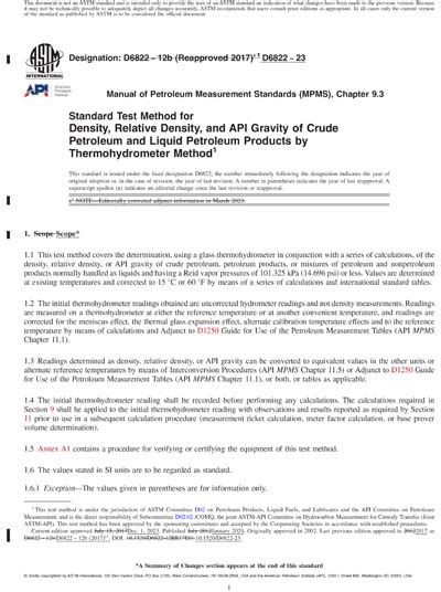 Astm D Red Standard Test Method For Density Relative Density