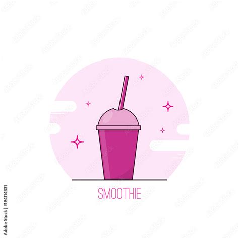 Cute Cartoon Fruit Smoothies In Cups Vector Illustration Smoothie To Go