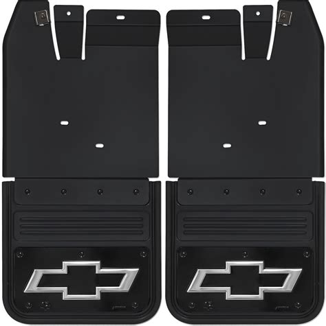 Gatorback Ca Chevrolet Logo Mud Flaps Blackwrap Rear Mud Flaps Black