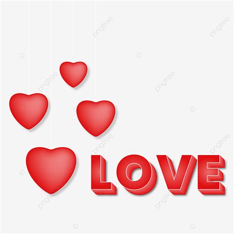 Valentines Day Hearts Clipart Png Images Hanging Red Hearts Love