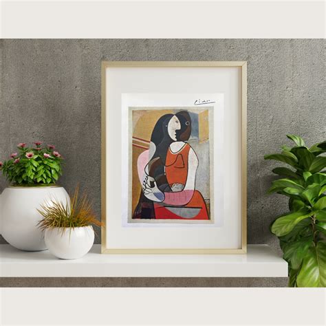 Pablo Picasso Print Seated Woman 1927 Original 1954 Hand Tipped