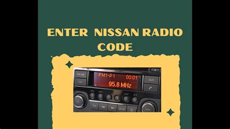 How To Enter Nissan Radio Code Step By Step Tutorial Youtube