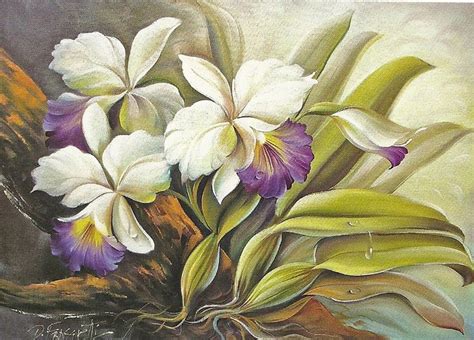 Frasquetti Pintura floral Pintura em tela flores Ilustração de pinturas