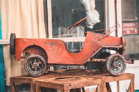 Premium Photo Close Up Of Old Rusty Toy Car