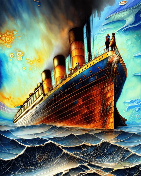 Titanic Ship Sinking Drawing