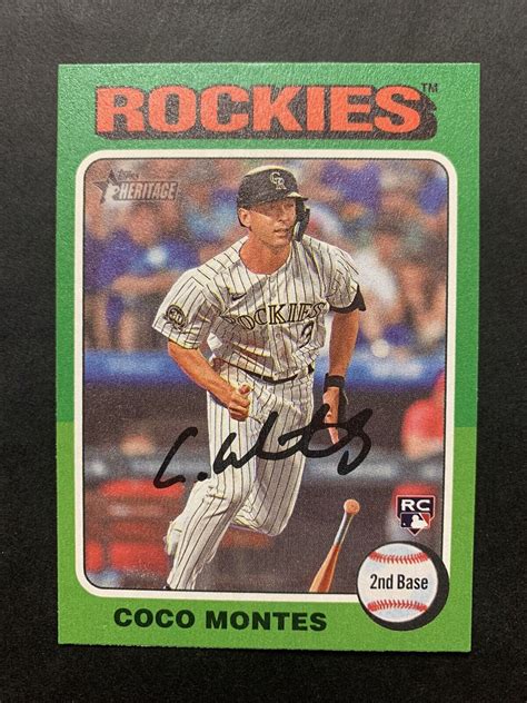 Coco Montes Topps Heritage Ssp Flip Stock Parallel Rookie Rc